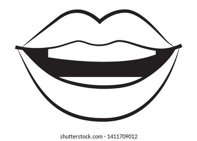 pop art comic lips cartoon