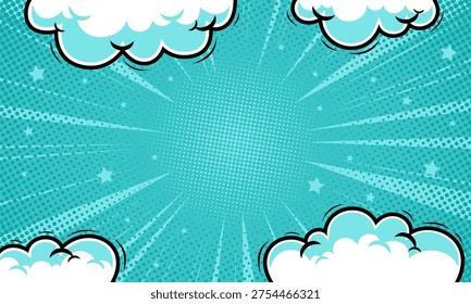 Fondo cielo cómic arte