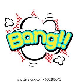 Pop art comic speech bubble boom effects vector