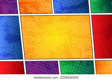 Fondo de estilo cómico de arte pop con espacio de copia, ilustración vectorial