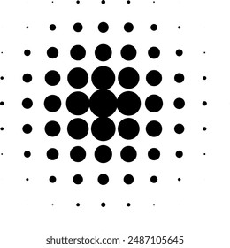 Pop arte cómic estilo punteado círculo semitono patrón. Abstractas círculos punteados, puntos geométricos redondos de semitonos, textura pop art. Efecto de semitonos de ilustración - forma redonda.