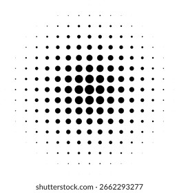 Pop de arte de estilo cómico de círculo punteado patrón de semitono. Abstractas círculos punteados, semitonos redondos puntos geométricos, textura de arte pop. Ilustración efecto semitono forma redonda.	
