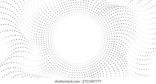 Pop de arte de estilo cómico de círculo punteado patrón de semitono. Abstractas círculos punteados, semitonos redondos puntos geométricos, textura de arte pop. Ilustración efecto semitono forma redonda.