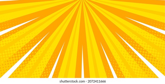 pop art comic yellow sunburst background