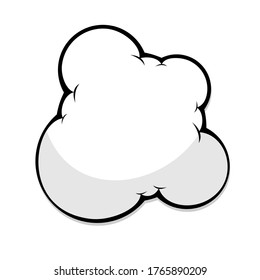 Icono de cómics de Pop Art. Ilustración del vector de burbuja de voz en la nube.