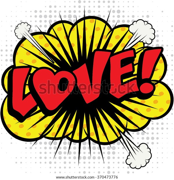 Pop Art Comics Icon Love Speech Vector De Stock Libre De Regalías 370473776 Shutterstock