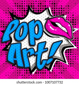 Pop Art comics icon "Pop Art!". Speech Bubble Vector illustration.