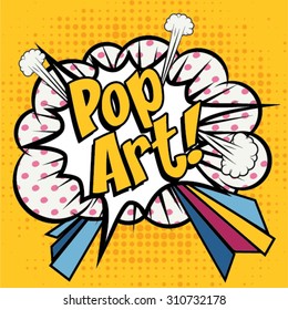 Pop Art comics icon "Pop Art!". Speech Bubble Vector illustration.
