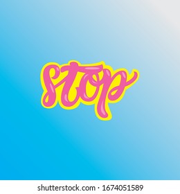Pop Art comics icon "Stop!". Speech Bubble Vector illustration.