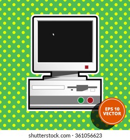 pop art computer vector illustration