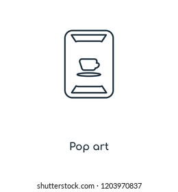 Pop art concept line icon. Linear Pop art concept outline symbol design. This simple element illustration can be used for web and mobile UI/UX.