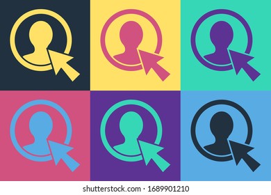Imagen emergente Crear icono de pantalla de cuenta aislado en fondo de color. Ilustración vectorial