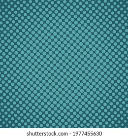 Pop art creative concept blue comics book magazine cover. Polka dots colorful background. Cartoon halftone retro pattern. Abstract template design for poster, card, sale banner. 90-s style.