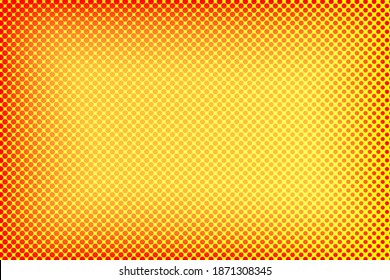 Pop art creative concept colorful comics book magazine cover. Polka dots colorful background. Cartoon halftone retro pattern. Abstract template design for poster, card, sale banner, empty bubble.