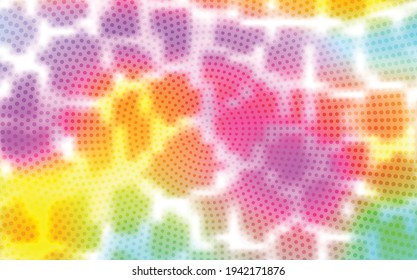 Pop art creative concept colorful comics book magazine cover. Polka dots colorful background. Cartoon halftone retro pattern. Abstract template design for poster, card, sale banner, empty bubble.