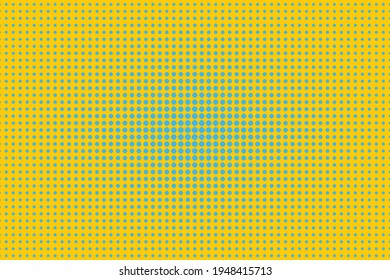 Pop art creative concept colorful comics book magazine cover. Polka dots colorful background. Cartoon halftone retro pattern. Abstract template design for poster, card, sale banner, empty bubble.