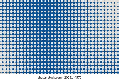 Pop art creative concept colorful comics book magazine cover. Polka dots blue and grey background. Cartoon halftone retro pattern. Abstract  design for poster, card, sale banner, empty bubble.