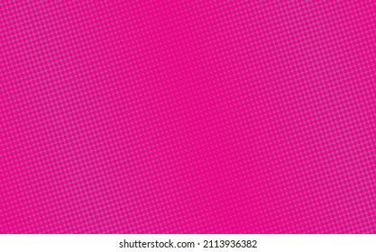 Pop art creative concept colorful comics book magazine cover. Polka dots pink background. Cartoon halftone retro pattern. Abstract dotted design for poster, card, banner.