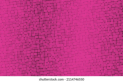 Pop art creative concept colorful comics book magazine cover. Polka dots pink background. Cartoon halftone retro pattern. Abstract dotted design for poster, card, banner.