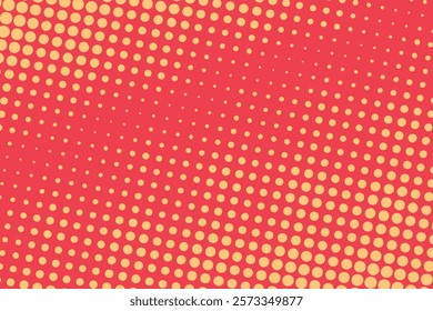Pop art creative concept colorful comics book magazine cover. Polka dots colorful background. Cartoon halftone retro pattern. Abstract template design for poster, card, sale banner, empty bubble.