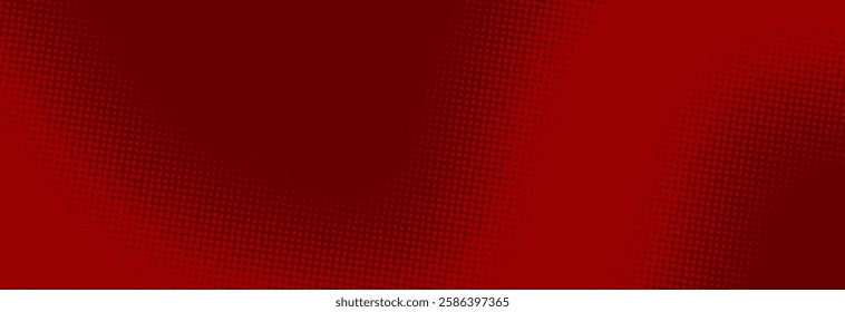 Pop art crimson red background with halftone patterns in comic book style, vector illustration EPS10