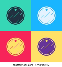 Pop art Cutting board icon isolated on color background. Chopping Board symbol.  Vector