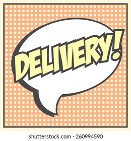 pop art delivery, illustration in vector format