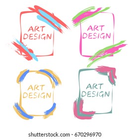 Pop art design. Frames for an  gallery, art studio,  school. Vector illustration