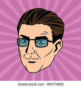 Pop art design of man cartoon