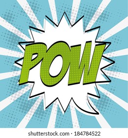 Pop art design over blue background, vector illustration