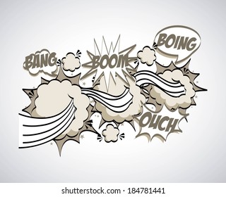 Pop art design over gray background, vector illustration