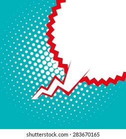 Pop art design over pointed background, vector illustration