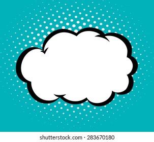 Pop art design over pointed background, vector illustration