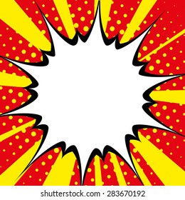 Pop art design over pointed background, vector illustration