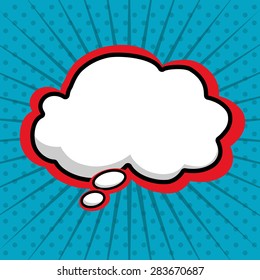 Pop art design over pointed background, vector illustration