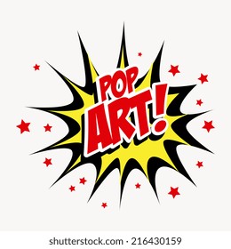Pop art design over white background, vector illustration