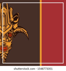 Pop art a Devil. lowpoly a Devil.