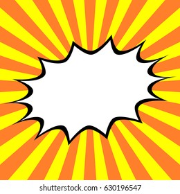 Pop Art Dialog Blase. Knall Comic Blase für Text.  Vektorgrafik.