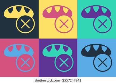 Pop art Donation food icon isolated on color background.  Vector