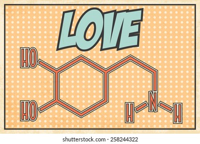 pop art dopamine, illustration in vector format