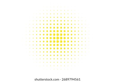 Fondo de punto de arte Pop. Elemento manchado de semitono de arte Pop. Punto de color azul semitono. Arte Pop salpicado sobre fondo blanco. Círculo del arte pop de la historieta, Plantilla de burbuja del estilo del cómic
