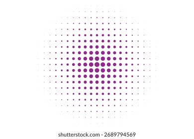 Fondo de punto de arte Pop. Elemento manchado de semitono de arte Pop. Punto de color azul semitono. Arte Pop salpicado sobre fondo blanco. Círculo del arte pop de la historieta, Plantilla de burbuja del estilo del cómic