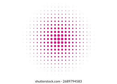 Pop art dot background. Pop art halftone spotted element. Halftone blue color dot. Pop art dotted on white background. Cartoon pop art circle, comic style bubble template