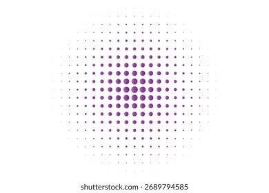 Pop art dot background. Pop art halftone spotted element. Halftone blue color dot. Pop art dotted on white background. Cartoon pop art circle, comic style bubble template