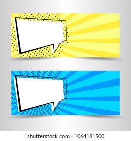 Pop art dot banners