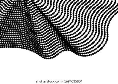 Pop art dots background. Geometric vintage monochrome fade wallpaper.  Halftone black and white geometric  design. Pop art print. Retro pattern. Comics book magazine cover. 90-s style.
