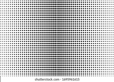 Pop-Art-Punkte-Hintergrund. Monochrome, geometrische Vintage-Wallpaper  Halftone Schwarz-Weiß geometrisches Design. Pop Art Print. Retro-Muster. Cover des Comics-Buchmagazins. 90er Jahre Stil.