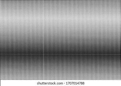 Pop art dots background. Geometric vintage monochrome fade wallpaper.  Halftone black and white geometric  design. Pop art print. Retro pattern. Comics book magazine cover. 90-s style.