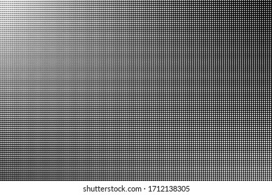 Pop art dots background. Geometric vintage monochrome fade wallpaper.  Halftone black and white geometric  design. Pop art print. Retro pattern. Comics book magazine cover. 90-s style.