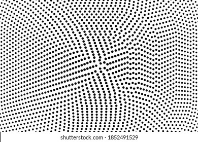 Pop art dots background. Geometric vintage monochrome fade wallpaper. Halftone black and white geometric design. Pop art print. Retro pattern. Comics book magazine cover. 90-s style.